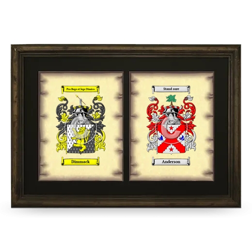 Double Coat of Arms Framed - Brown