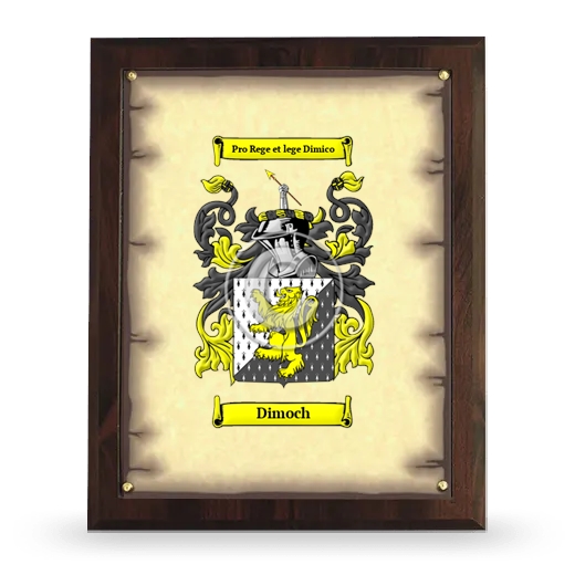 Dimoch Coat of Arms Plaque