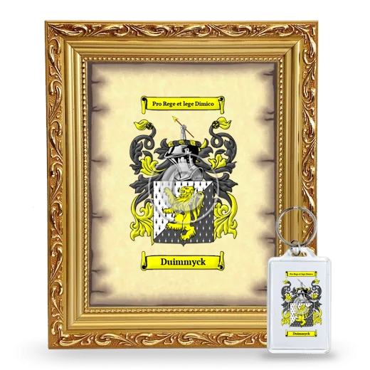 Duimmyck Framed Coat of Arms and Keychain - Gold