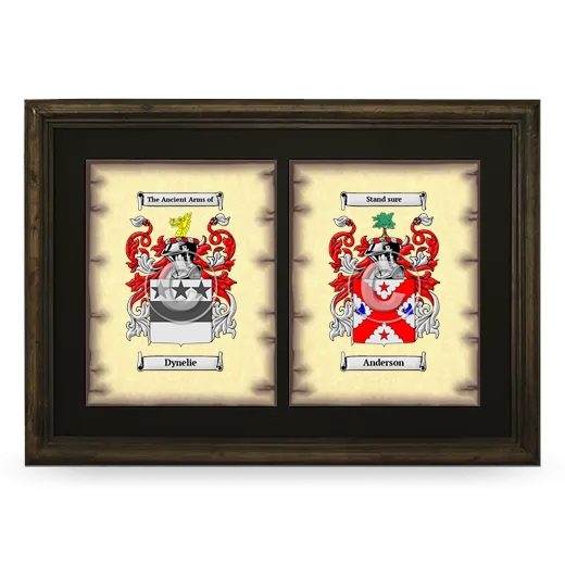 Double Coat of Arms Framed - Brown