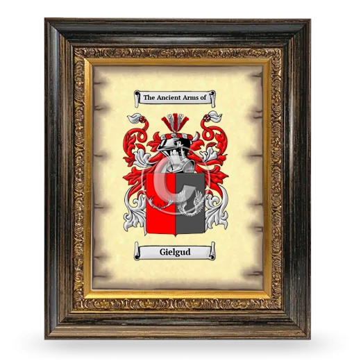 Gielgud Coat of Arms Framed - Heirloom