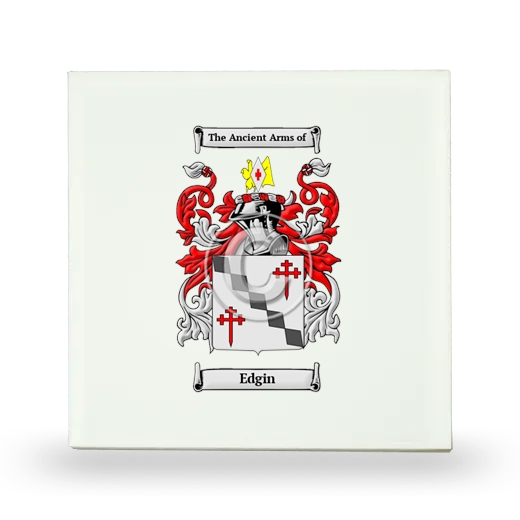 Edgin Small Ceramic Tile with Coat of Arms