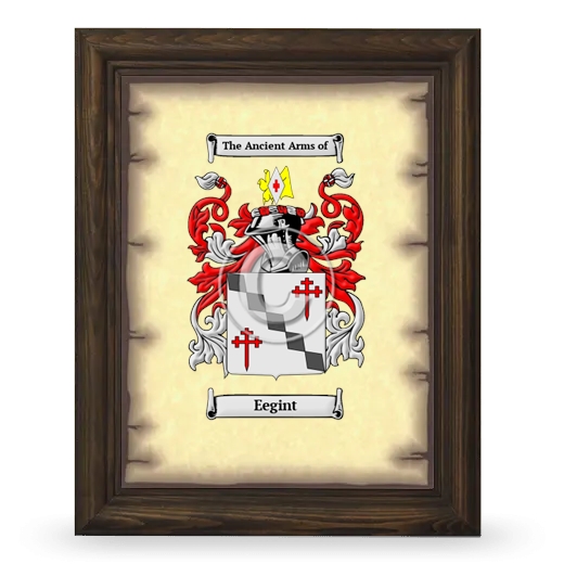 Eegint Coat of Arms Framed - Brown