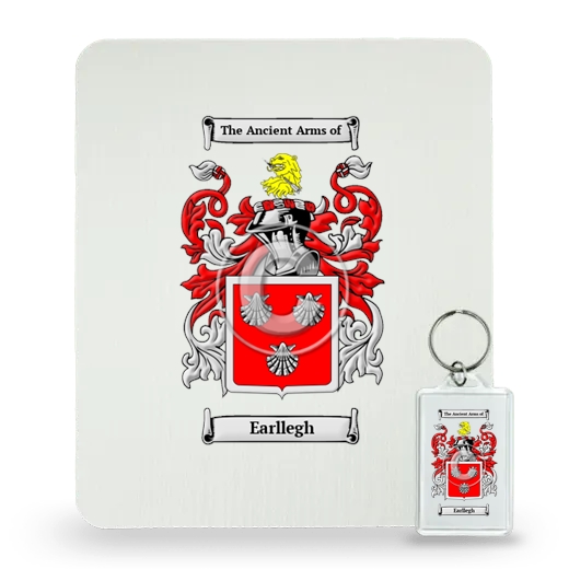 Earllegh Mouse Pad and Keychain Combo Package