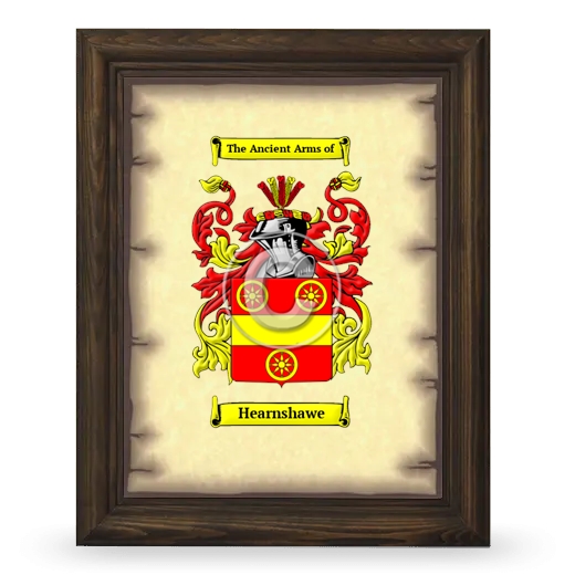 Hearnshawe Coat of Arms Framed - Brown