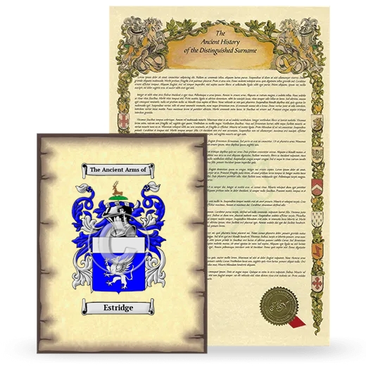Estridge Coat of Arms and Surname History Package