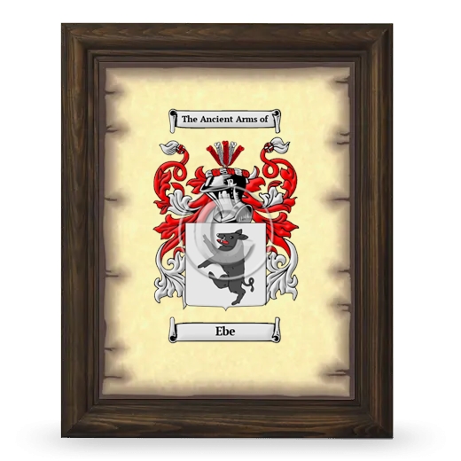 Ebe Coat of Arms Framed - Brown