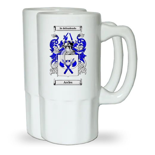 Accles Pair of Beer Steins