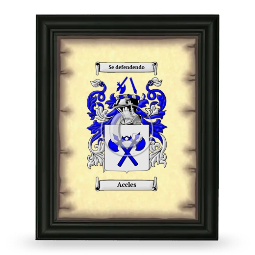 Accles Coat of Arms Framed - Black