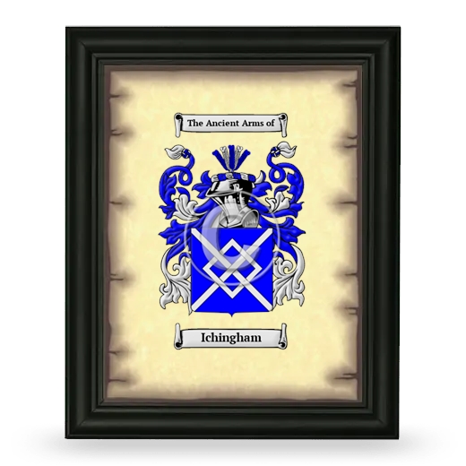 Ichingham Coat of Arms Framed - Black