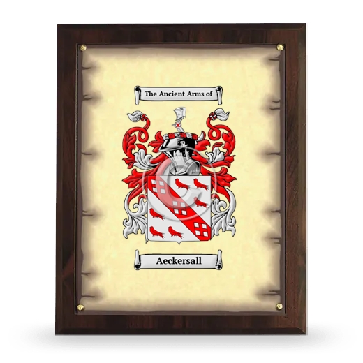 Aeckersall Coat of Arms Plaque