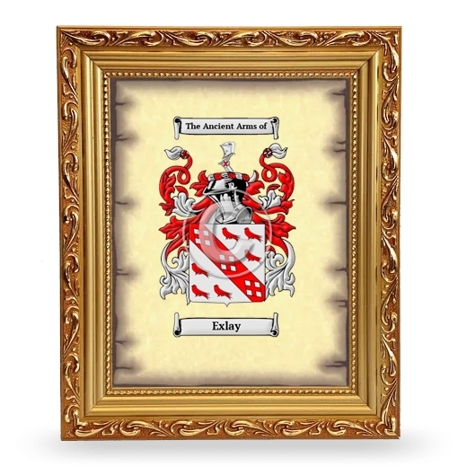 Exlay Coat of Arms Framed - Gold