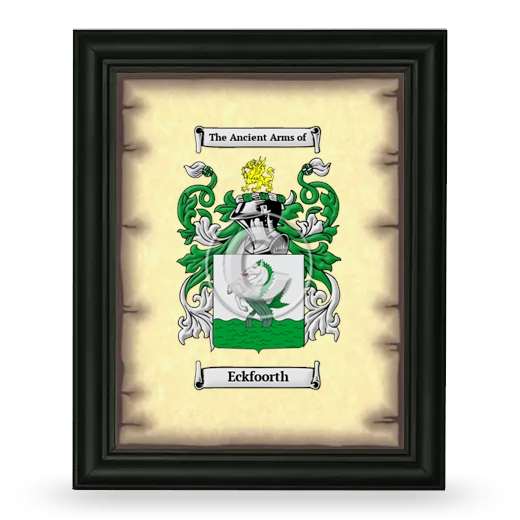 Eckfoorth Coat of Arms Framed - Black