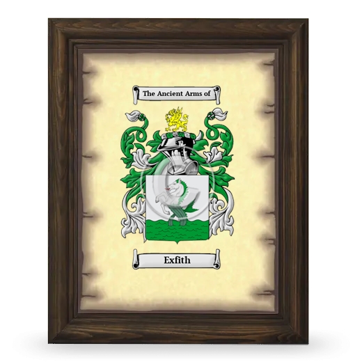 Exfith Coat of Arms Framed - Brown