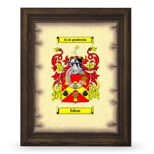 Edem Coat of Arms Framed - Brown