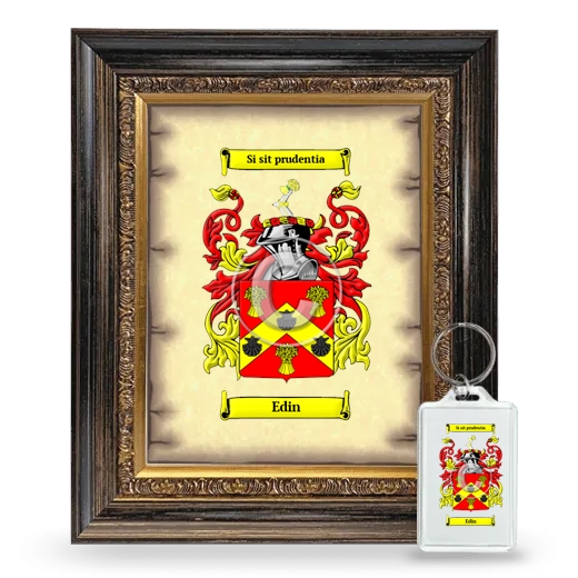 Edin Framed Coat of Arms and Keychain - Heirloom