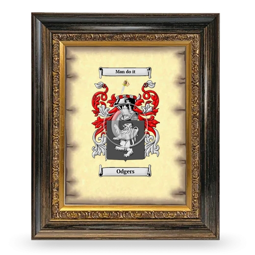 Odgers Coat of Arms Framed - Heirloom