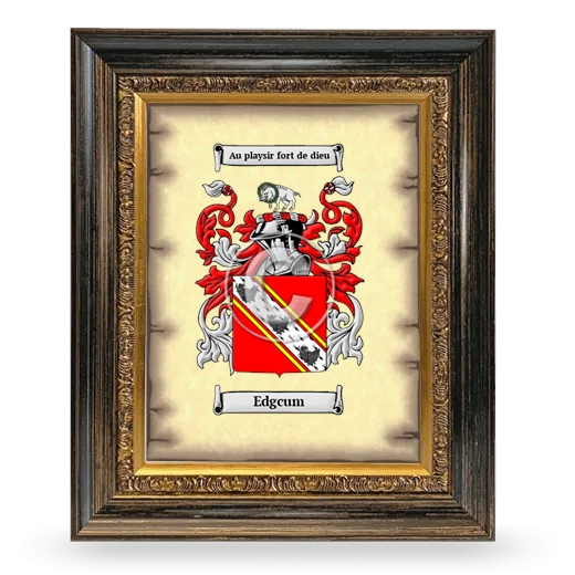 Edgcum Coat of Arms Framed - Heirloom