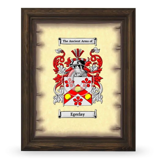 Egerlay Coat of Arms Framed - Brown