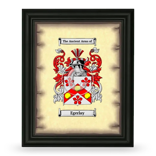 Egerlay Coat of Arms Framed - Black