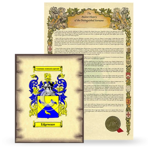 Edgeware Coat of Arms and Surname History Package