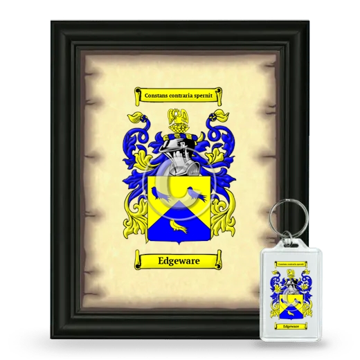 Edgeware Framed Coat of Arms and Keychain - Black