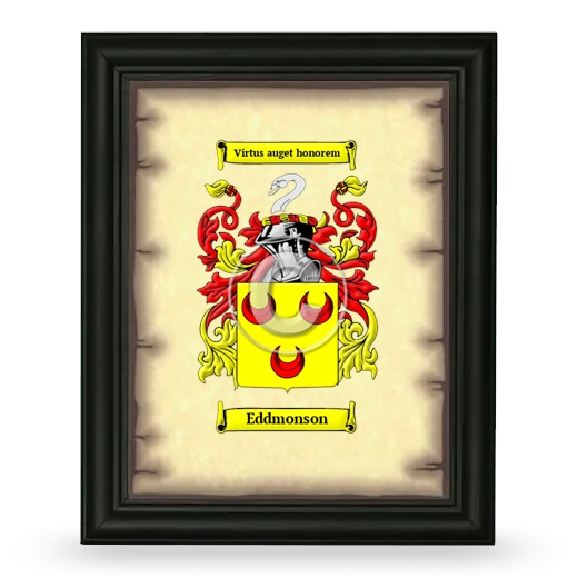 Eddmonson Coat of Arms Framed - Black