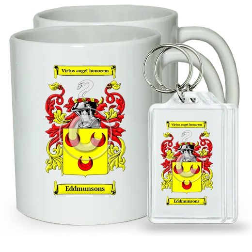 Eddmunsons Pair of Coffee Mugs and Pair of Keychains