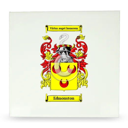 Edmonston Large Ceramic Tile with Coat of Arms