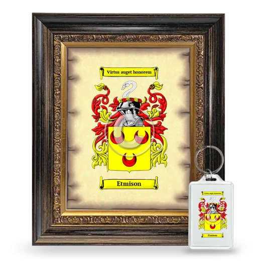 Etmison Framed Coat of Arms and Keychain - Heirloom