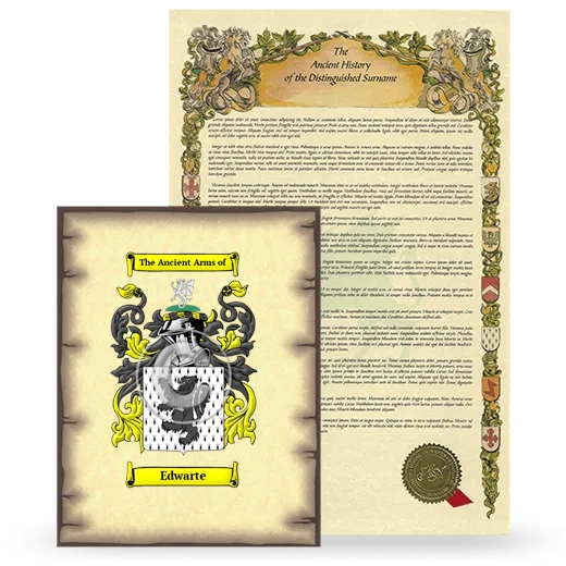 Edwarte Coat of Arms and Surname History Package