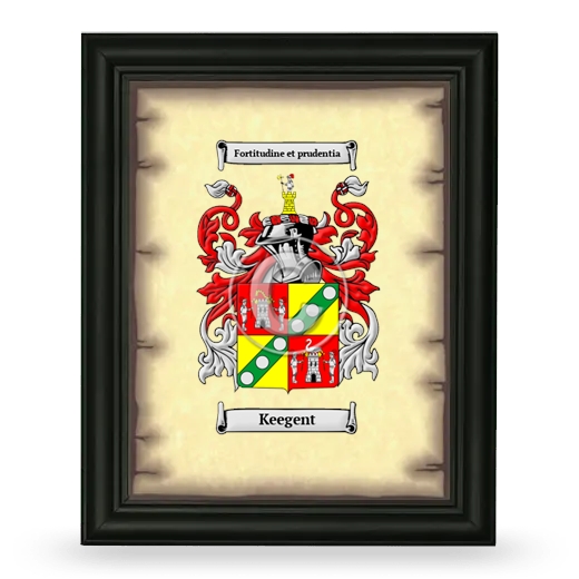 Keegent Coat of Arms Framed - Black