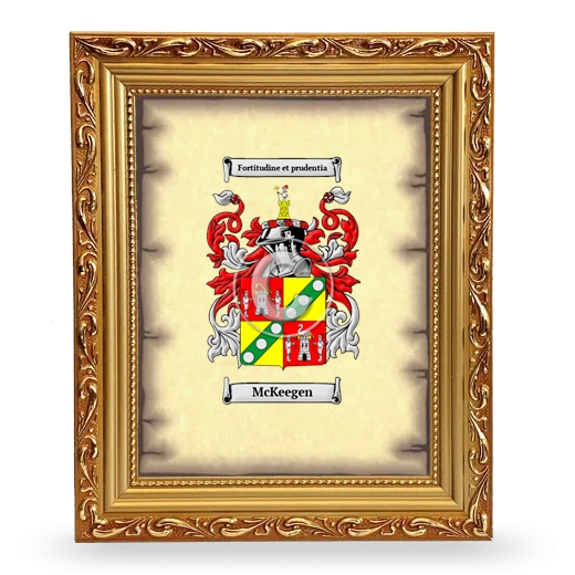 McKeegen Coat of Arms Framed - Gold