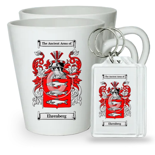 Ehrenberg Pair of Latte Mugs and Pair of Keychains