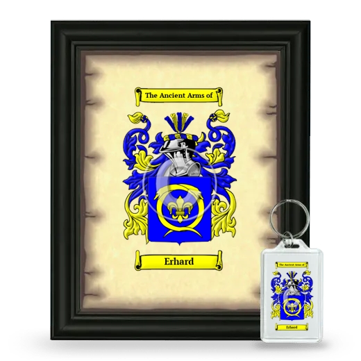 Erhard Framed Coat of Arms and Keychain - Black