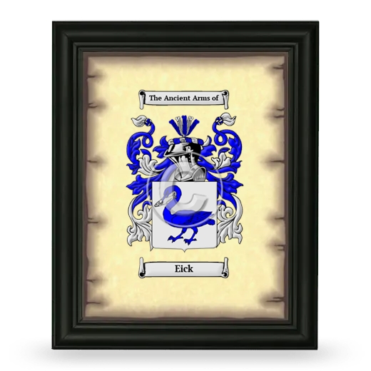 Eick Coat of Arms Framed - Black