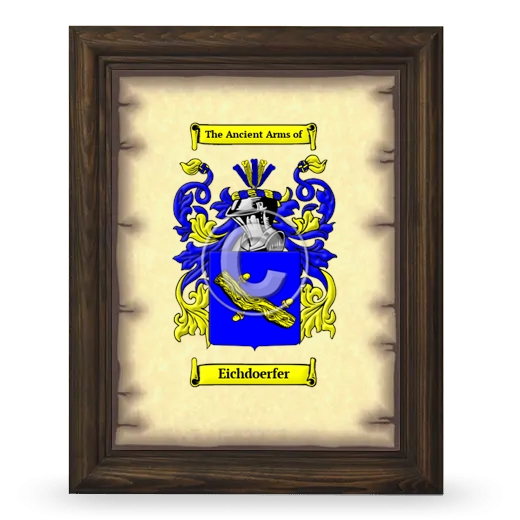 Eichdoerfer Coat of Arms Framed - Brown