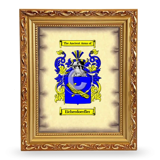 Eicherdoerfler Coat of Arms Framed - Gold