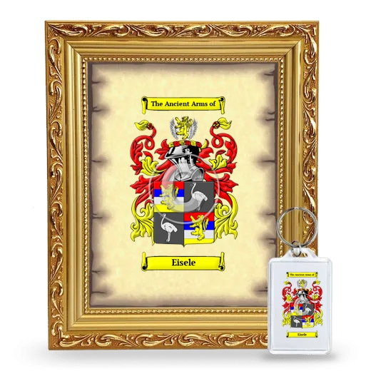 Eisele Framed Coat of Arms and Keychain - Gold