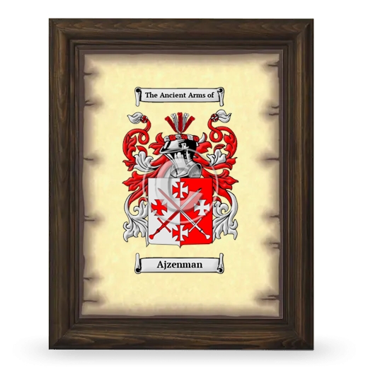 Ajzenman Coat of Arms Framed - Brown