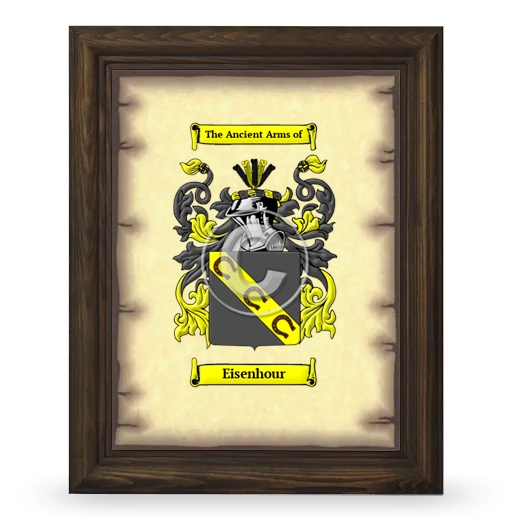 Eisenhour Coat of Arms Framed - Brown