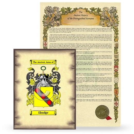 Elradge Coat of Arms and Surname History Package