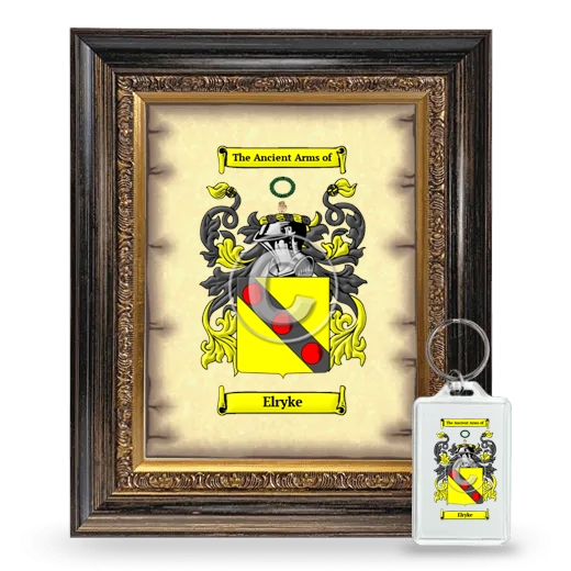 Elryke Framed Coat of Arms and Keychain - Heirloom