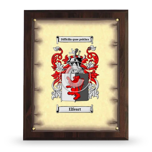 Elfeart Coat of Arms Plaque