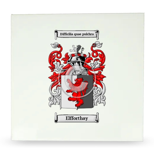 Elfforthay Large Ceramic Tile with Coat of Arms