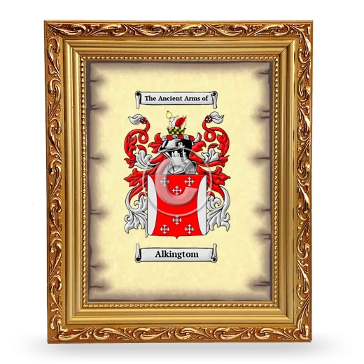 Alkingtom Coat of Arms Framed - Gold