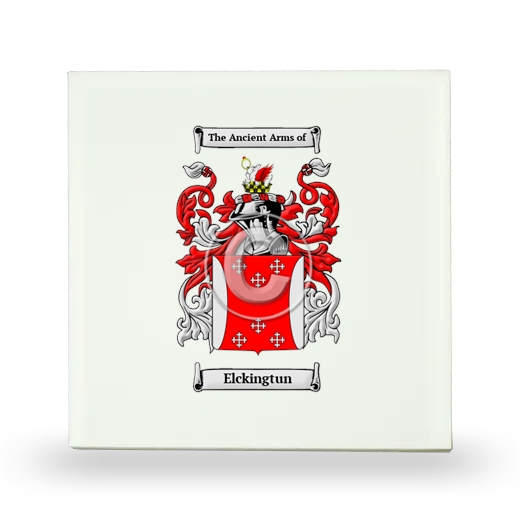 Elckingtun Small Ceramic Tile with Coat of Arms
