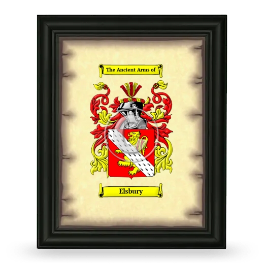 Elsbury Coat of Arms Framed - Black