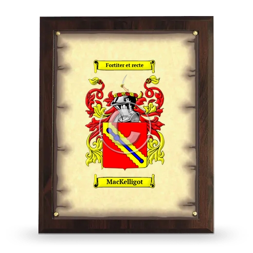 MacKelligot Coat of Arms Plaque