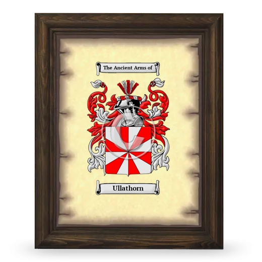 Ullathorn Coat of Arms Framed - Brown